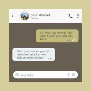 I was surprised by the quality! Fabric bohot durable aur fitting exactly jaisi chahiye thi. (1)